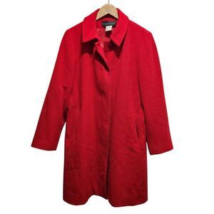 Harvè Benard by Benard Holtzman red lambs wool coat 10 vintage